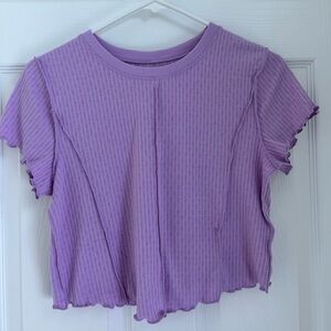 Arizona cropped purple t shirt